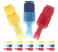 IMIKEYA Assortiment 180 Pcs Connecteurs de Câble Électrique T-Tap Auto-Dénudants Nylon Isolés Bornes à Déconnexion Rapide pour Câblage Industriel et Automobile Raccords Rapides Fiables