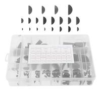 IMIKEYA Assortiment de Clés Woodruff en Acier au Carbone 135 Pièces M2-M10 Kit Complet de Rainures de Clavette Demi-Lune Métriques Coffret pour Mécanique et Bricolage Professionnel