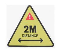 IMIKEYA Autocollant de Sécurité Distance 2 Mètres Imperméable pour Panneau de Distanciation Sociale en Entreprise Usage Intérieur et Extérieur