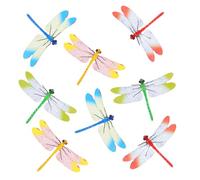 IMIKEYA Autocollants Libellule 3D Rouges 8pcs en PVC Décoratifs et Compacts pour Réfrigérateur, Stickers Aimants Créatifs et Stylés pour Chambre Cuisine