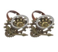 IMIKEYA Bagues Vintage Style Steampunk En Alliage Engrenage, Bagues Créatives Unisexes, Accessoires Mode Punk Pour Usage Quotidien, Lot De 2 Pièces