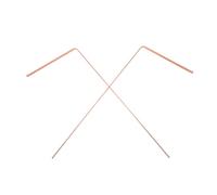 IMIKEYA Baguettes de Sourcier en Cuivre Massif, Tiges de Détection D’eau et Or Boule Unique, Outil Radiesthésie pour Chasse aux Fantômes et Recherche D’objets Perdus, Usage Professionnel