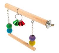 IMIKEYA Balançoire en Bois pour Perroquet Perchoir, pour Cage à Oiseaux, Design à Vis, Accessoire pour Entraîner Vos Oiseaux