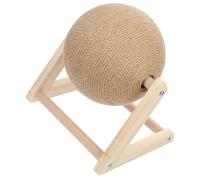 IMIKEYA Balle à Griffer Base Stable en Bois pour Chat et Corde de Sisal Résistante Interactif pour Chaton et Chat à Utiliser la Maison Chambre