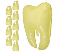 IMIKEYA Ballons de Dents Jaunes en Pe, Lot de 10 Pièces pour Décoration Fête Anniversaire, Ballons Dentaires Thème Soins Dentaires, Accessoires Fête Garçon et Filles