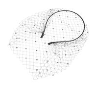 IMIKEYA Bandeau à Voile Noir en Tulle Strass Décoratif, Accessoire pour Cheveux Élégant et Délicat, pour Mariages et Fêtes Entre Amis