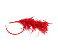IMIKEYA Bandeau en casque de mariage Bandeau de panache Chapeau de poils chapeaux melon chapeaux de fascinateurs chapeau de fascinateur accessoires de thé la plume rouge