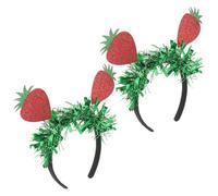 IMIKEYA Bandeau Fraise en Feutre 2pcs pour Saison Chaude, Couvre-chefs Décoratifs et Confortables pour Garçon et Filles, pour Performance et Chignon de Fête
