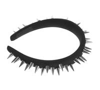 IMIKEYA Bandeau Noir Clouté Style Punk en Tissu Résistant Maintien Stable, Accessoire Mode pour Femmes Look Gothique