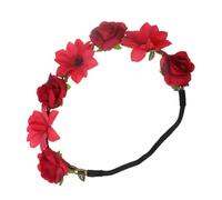 IMIKEYA Bandeau Rouge Texture Confortable et Maintien Ferme en Tissu Couronne de Fleurs pour Cheveux pour Défilé de Mode ou Séance Photo