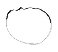 IMIKEYA Bandeau Tressé Élastique Ajustable pour Femmes et Adolescentes Accessoire Cheveux en Fibre Douce Argentée Bandeau Extensible Triple Tresse Confortable et Polyvalent