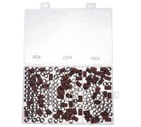 IMIKEYA Bandes de Ponçage pour Ongles Manucure en Résine Marron Surface Rugueuse, Portable, Boîte Emballage, pour Salon de Manucure ou Usage à Domicile