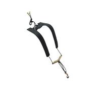 IMIKEYA Bandoulière pour Saxophone Noire en Cuir et Nylon, Double Épaule Réglable, Évite Douleurs Dos et Cou, Accessoire pour Sax Baryton et Alto Plusieurs styles