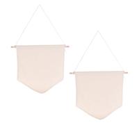 IMIKEYA Bannière Murale Présentoir Unique à Badges Élégante Couture en Coton Polyester et Bois 2pcs Beige pour Garçon et Filles Décoration pour Chambre ou Porte