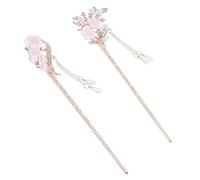 IMIKEYA Bâtonnets à Cheveux Vintage Fleuris en Alliage 2pcs, Épingles Ethniques Élégantes pour Accessoires Cheveux Femme Lors de Performances ou Photos