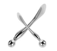 IMIKEYA Bâtonnets de Massage en Métal pour Contour des Yeux - Lot de 2 - Spatules Hygiéniques pour Crème et Huiles Essentielles - Accessoires Beauté Visage pour Soin Anti-Poches et