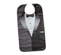 IMIKEYA Bavoir Imperméable Adulte Lavable Double Couche, Grand Tablier de Protection, Fermeture Pression Réglable, Usage Repas et Soins pour Personnes Âgées, Hôpitaux, Aide