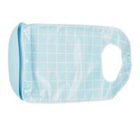 IMIKEYA Bavoir pour Personnes Âgées Imperméable et Réutilisable Grosse Taille Bleu Clair avec Récupérateur de Miettes Amovible Tissu Silicone Doux Protection Vêtements pour Repas des