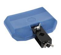 IMIKEYA Bloc de Percussion Latine Bleu en Plastique Pince de Fixation et Maillet, Accessoire pour Batterie et Tambour, Léger et Portable, Adapté aux Instruments de Percussion et Cajon -