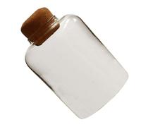 IMIKEYA Bocal Verre Hermétique avec Bouchon Liège Pot de Rangement Multi-usages pour Snacks Thé Lait Conteneur Alimentaire Transparent pour Cuisine Conservation Fraîcheur Couleur Kaki