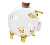 IMIKEYA Bocal Verre Transparent Forme de Bouchon Liège Mini Pot de Rangement pour Objets Miniatures Décorations Parfait pour Projets DIY Bureau