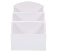 IMIKEYA Boîte à Sachets de Sucre Acrylique Blanche, Organisateur Compartimenté pour Sachets de Thé et Café, Petite Boîte de Rangement Multifonction pour Bureau, Hôtel et Coin Café -