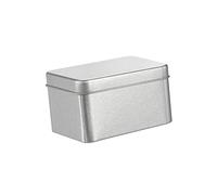 IMIKEYA Boîte Carrée Vide 90x90x55 Mm en Fer Argenté Mat Couvercle Plat pour Rangement Épices Thé et Friandises Coffret Cuisine Pratique