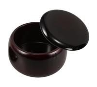 IMIKEYA Boîte de Rangement Go en Bambou Nanmu Rouge, Récipient Résistant aux Chutes pour Pierres de Jeu, Grand Espace pour Fournitures D'échecs, Étui Pratique pour Étudiants et Passionnés