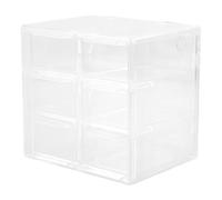 IMIKEYA Boîte de Rangement Organisateur Pratique en Acrylique Transparent Tiroir et Six Compartiments pour Lentilles de Contact pour Bureau ou Table