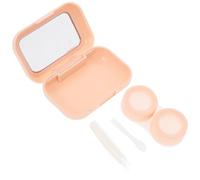 IMIKEYA Boîte de Rangement pour Lentilles de Contact avec Miroir, en Verre et Abs, Finition Soignée, Compacte pour Paquet à Dos ou Paquet, 1 Set Pratique pour Voyage