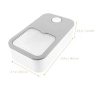 IMIKEYA Boîte Distributrice de Lessive en Plastique avec Couvercle Coulissant, Conteneur de Détergent à Lessive 1,5l Gris Foncé, Réservoir Pratique pour Buanderie et Organisation Maison,