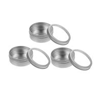 IMIKEYA Boîtes de Rangement Magnétiques Rondes Argentées en Fer-blanc, Légères et Résistantes à L'humidité, Lot de 3 pour Organiser Cuisine Bureau