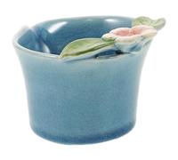 IMIKEYA Bol D’huiles Essentielles en Céramique Thaïlandaise Bleu, Élégant | Texture Lisse, Format Compact, Rangement Soigné, Usage Spa Maison et Préparation Culinaire