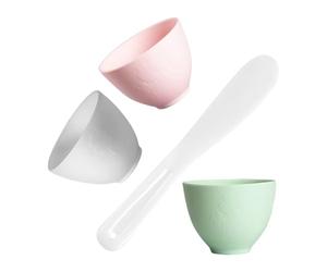 IMIKEYA Bol Mélangeur en Silicone avec Bâton de Modelage pour Masque Facial Kit Complet DIY Facile à Nettoyer et Mixer, pour Salons de Beauté ou Usage à Domicile