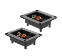 IMIKEYA Bornier de Subwoofer Carré à Ressort, 2 Pièces, Bornes de Connexion pour Boîtier de Haut-Parleur Audio, Connecteurs de Borne pour Enceintes Professionnelles et Scène, Accessoires