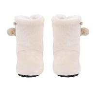 IMIKEYA Bottes D’Intérieur Chaudes et Résistantes D’Hiver Semelle Antidérapante Silencieuse Doublure Coton Épais Couleur Ivoire Taille Unique 39-41 Chaussures Confortables pour