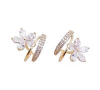 IMIKEYA Boucles d'Oreilles Fleur en Manchette Conception à Griffes Anti-Allergique pour Femmes Sorties Style Unique