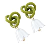 IMIKEYA Boucles d'Oreilles Pendantes Muguet Bijoux Floraux Femmes Design Élégant et Confortable Accessoire Printemps Été 1 Paire