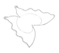 IMIKEYA Boucles Oreilles Féeriques à Ailettes Cristal Style Pince à Paupières Pour Cosplay Clip Scintillant Pour Cartilage Pour Femmes Couleur Argent