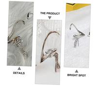 IMIKEYA Boucles Oreilles Pendantes avec Clip Boucle Oreille Tassel Diamant pour Femmes Style Élégant et Confortable pour Fêtes et Usage