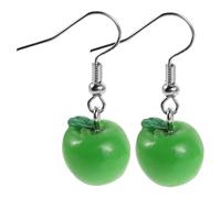IMIKEYA Boucles Oreilles Pendantes Pomme Verte Légères Simulation Fruitée Bijoux Japonais Élégants pour Femmes et Enseignants Accessoires Confortables pour Fêtes et Cosplay