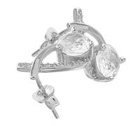 IMIKEYA Boucles Oreilles Zircon à Dos Plat Bijoux Cuivre Avec Design Croix Accessoires Pour Piercing Oreille Quotidien Et Occasions Spéciales