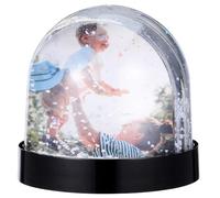 IMIKEYA Boule à neige à sublimation à faire soi-même avec base noire miniature pour anniversaire avec insert d'image pour affichage personnalisé