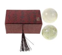 IMIKEYA Boules de Baoding en Marbre pour Exercices de Mains, Coffret Présent Élégant, Améliore la Flexibilité du Poignet et Réduit la Fatigue, pour Contemplation et Usage Personnel