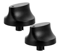 IMIKEYA Boutons de Commande en Plastique Noir de Minuterie Rotative Lot de 2 Remplacement Facile pour Bouton Plaque de Cuisson, Adapté pour Minuterie à Maison Bureau