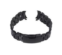 IMIKEYA Bracelet de Montre avec Maillons Solides Incurvés en Acier Inoxydable 20 Mm Noir et Fermoir Déployant Confortable Livré avec 2 Barres à Ressort pour remplacer Bracelet Usé