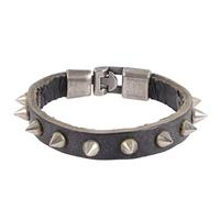 IMIKEYA Bracelet En Cuir Punk Clouté Pour Homme Et Femme Noir Bracelet à Pointes Accessoire De Mode Style Gothique Occasions Spéciales Taille Unique