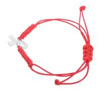IMIKEYA Bracelet en Ruban Rouge Tissé Main pour Femmes, Bracelet de Sensibilisation Santé Mammaire, Fil Rouge du Destin, Léger et Confortable pour Usage Quotidien, Accessoire Mode