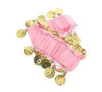 IMIKEYA Bracelets De Danse Orientale Mousseline 2 Pièces Rose, Accessoires Pour Danseuses Du Ventre, Bijoux De Costume, Spectacle Et Performance