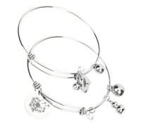 IMIKEYA Bracelets Mère Et Fille Assortis Cœur En Acier Inoxydable Réglables Pour Maman Et Filles, Bijoux De Relation Légers Adaptés Au Quotidien Et Sorties